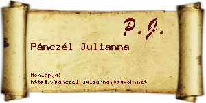 Pánczél Julianna névjegykártya