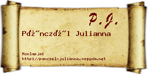 Pánczél Julianna névjegykártya